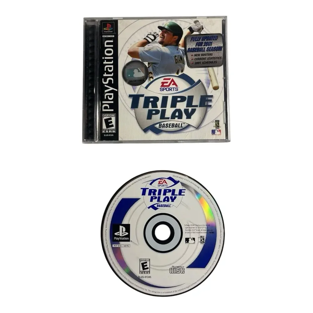 Triple Play Baseball PS1 PlayStation 1 Complete CIB Black Label Video Game Retro
